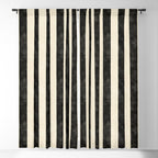 Cabana Stripe - black & cream Window Curtain Gallery Image 5