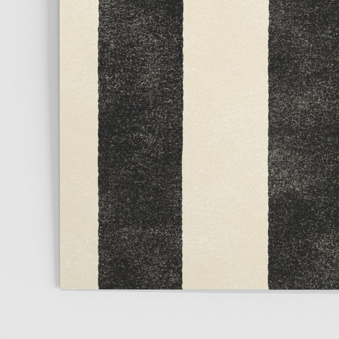Cabana Stripe - black & cream Poster Gallery Image 3