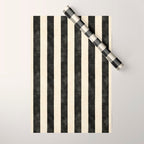 Cabana Stripe - black & cream Wrapping Paper Gallery Image 1
