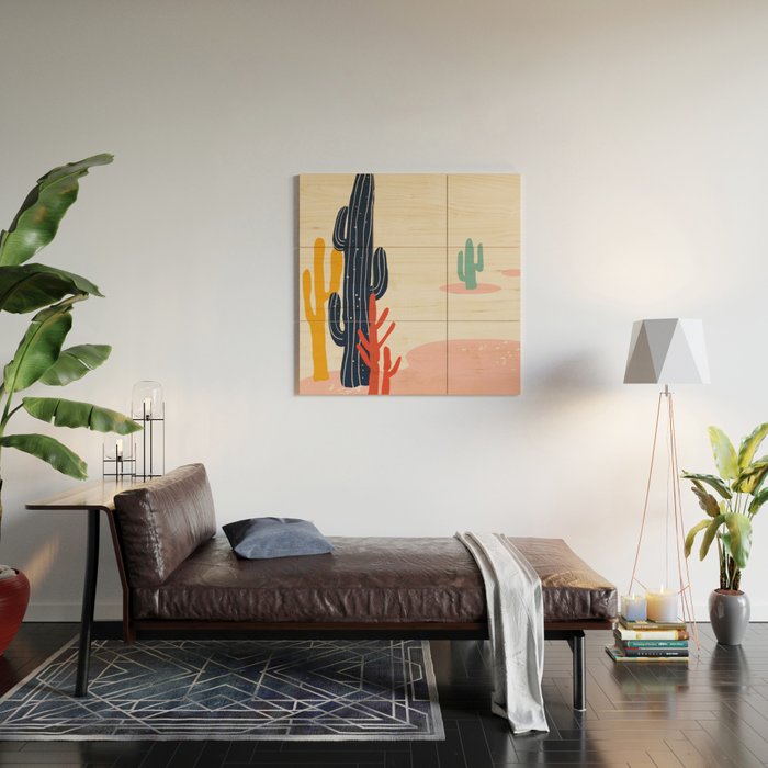desert plant Wood Wall Art Gallery Image 2