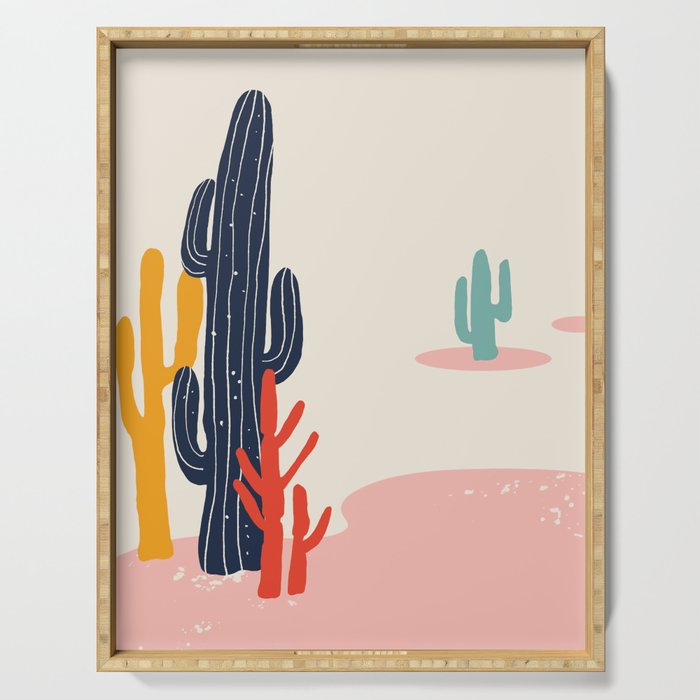 desert plant Serving Tray Gallery Image 1