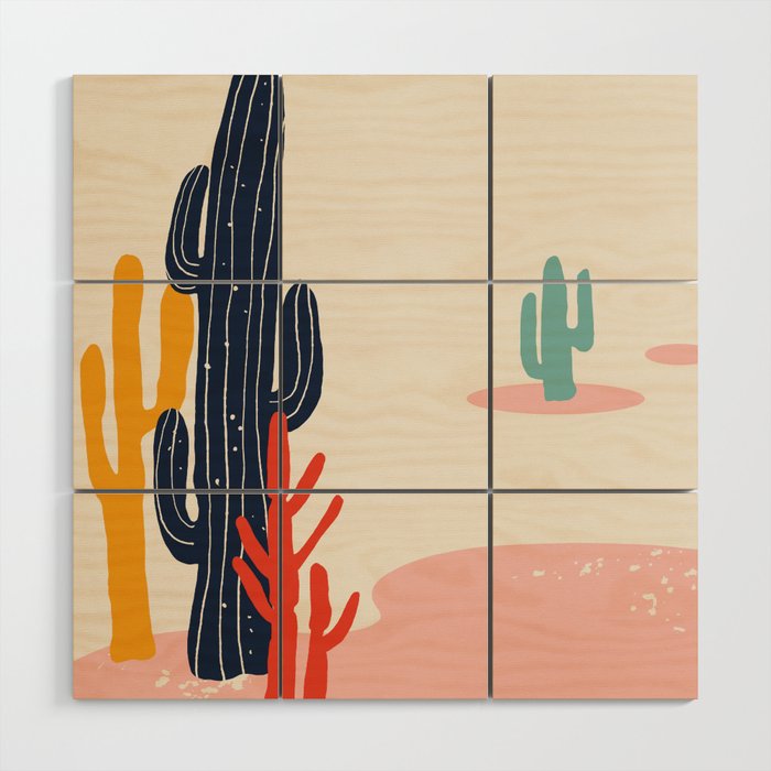 desert plant Wood Wall Art Gallery Image 1