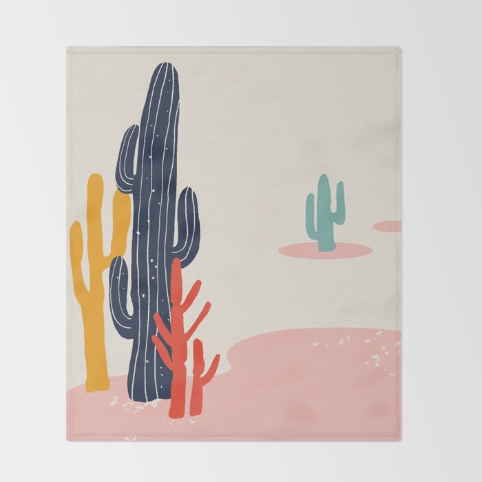 desert plant Throw Blanket Gallery Image 2
