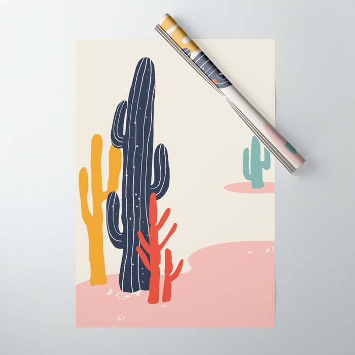 desert plant Wrapping Paper Gallery Image 1