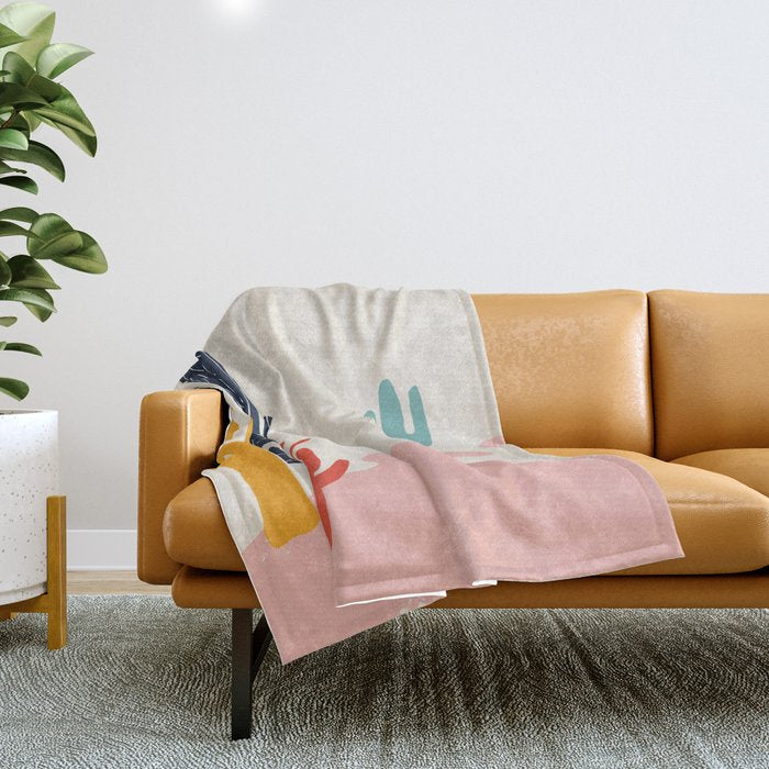 desert plant Throw Blanket Gallery Image 1