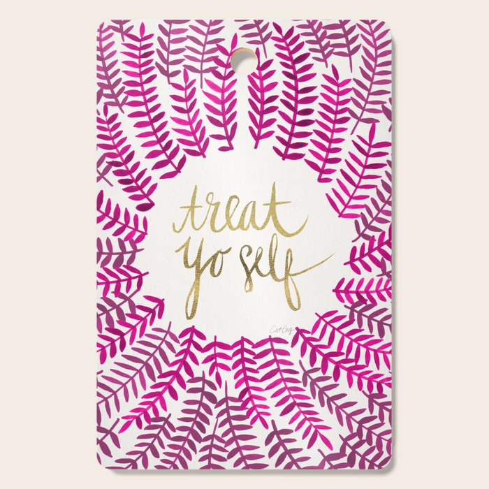 Treat Yo Self â Pink & Gold Cutting Board Gallery Image 1