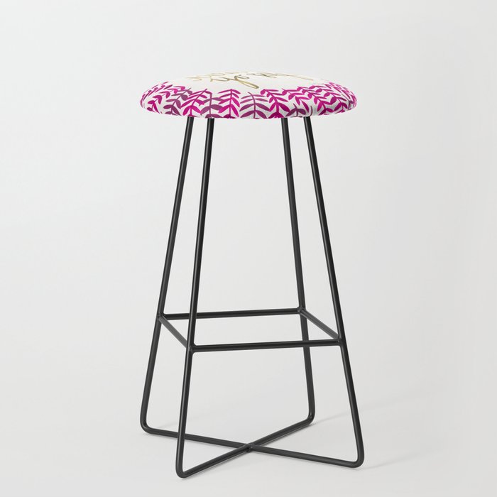 Treat Yo Self â Pink & Gold Stool Gallery Image 1