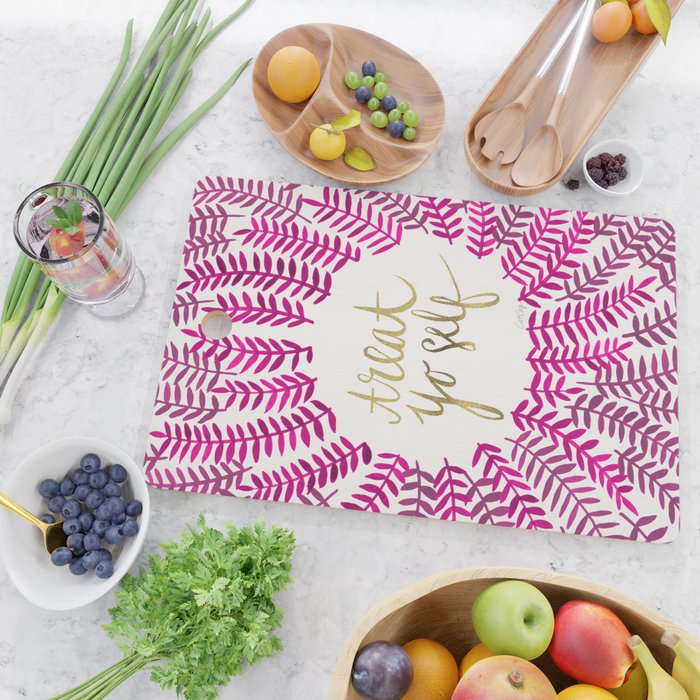 Treat Yo Self â Pink & Gold Cutting Board Gallery Image 2