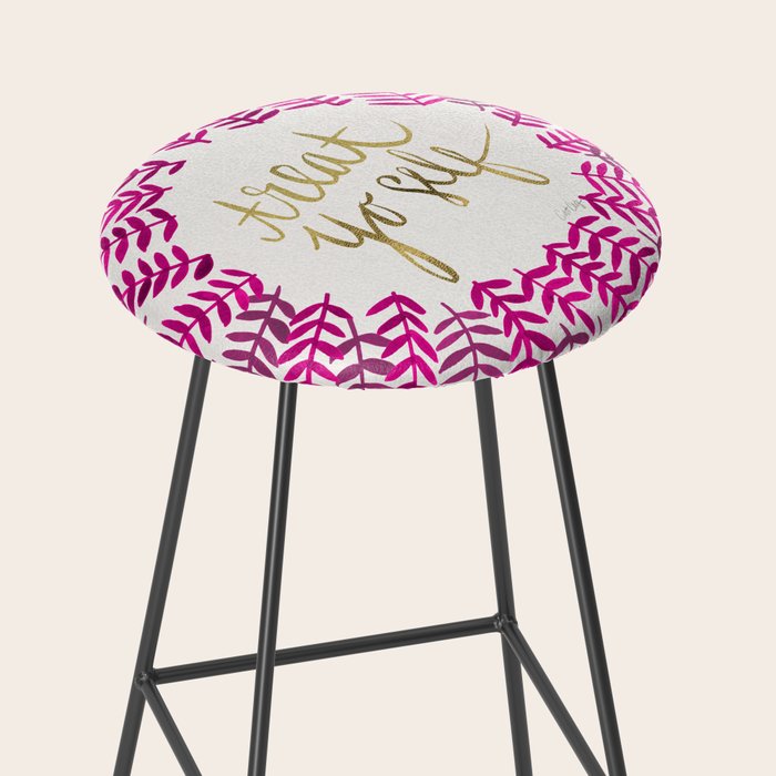 Treat Yo Self â Pink & Gold Stool Gallery Image 2