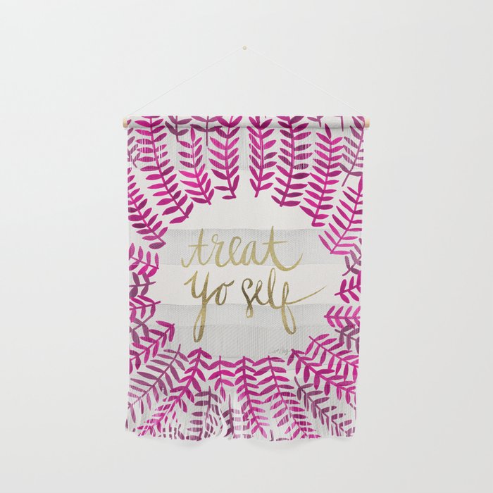 Treat Yo Self â Pink & Gold Wall Hanging Gallery Image 1