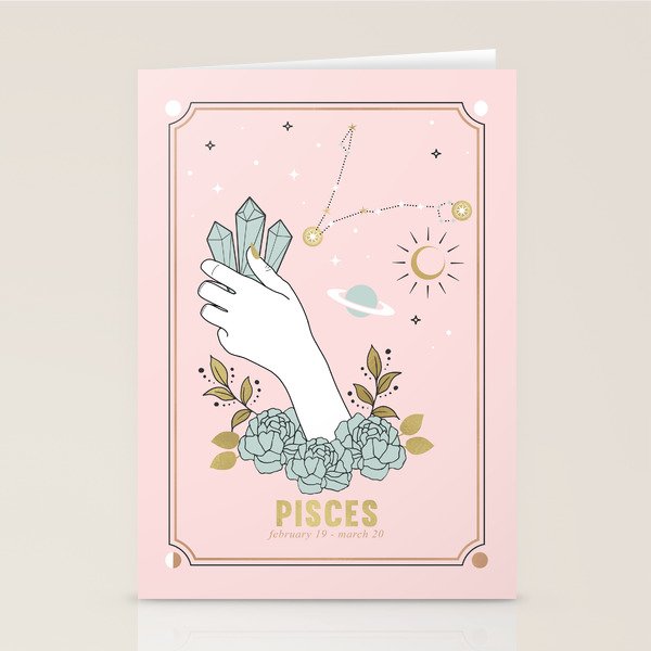 Pisces Zodiac sign Stationery Card Gallery Image 2