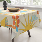 retro fantasy , boho mushroom rainbow trip Tablecloth Gallery Image 3