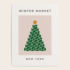 Winter Market | 05 - Festive Christmas Tree Green And Neutral Modern Holiday Poster Gallery Image 4