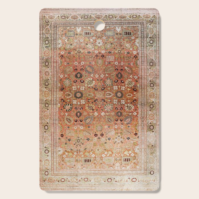 Antique Tabriz Persian Rug Print Cutting Board Gallery Image 1