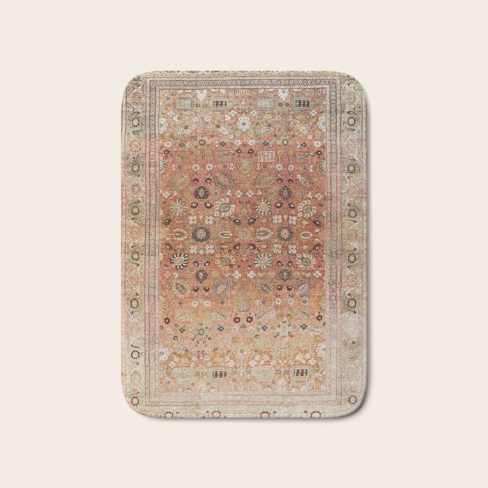 Antique Tabriz Persian Rug Print Bath Mat Gallery Image 1