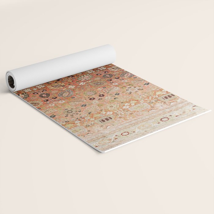 Antique Tabriz Persian Rug Print Yoga Mat Gallery Image 2