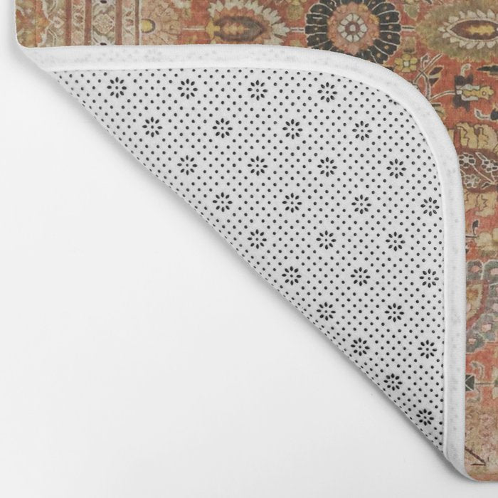 Antique Tabriz Persian Rug Print Bath Mat Gallery Image 2