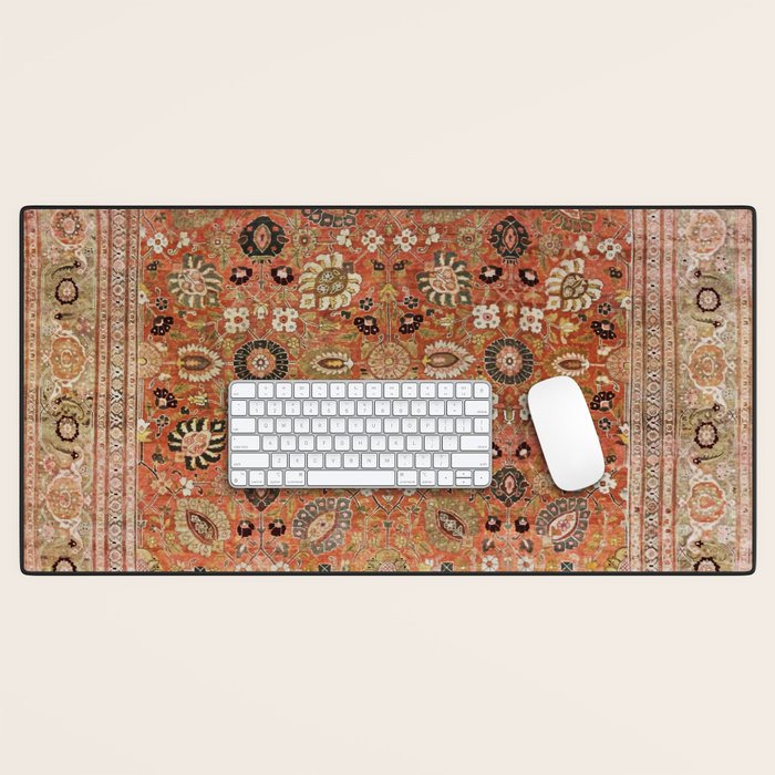 Antique Tabriz Persian Rug Print Desk Mat Gallery Image 1