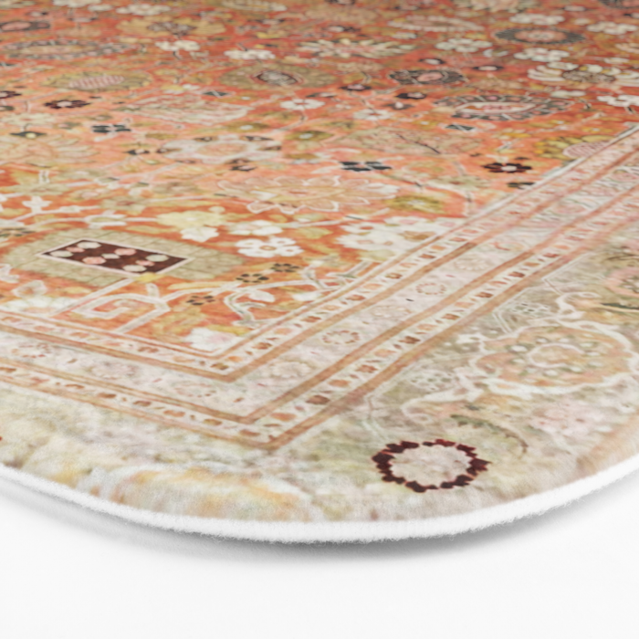 Antique Tabriz Persian Rug Print Bath Mat Gallery Image 3