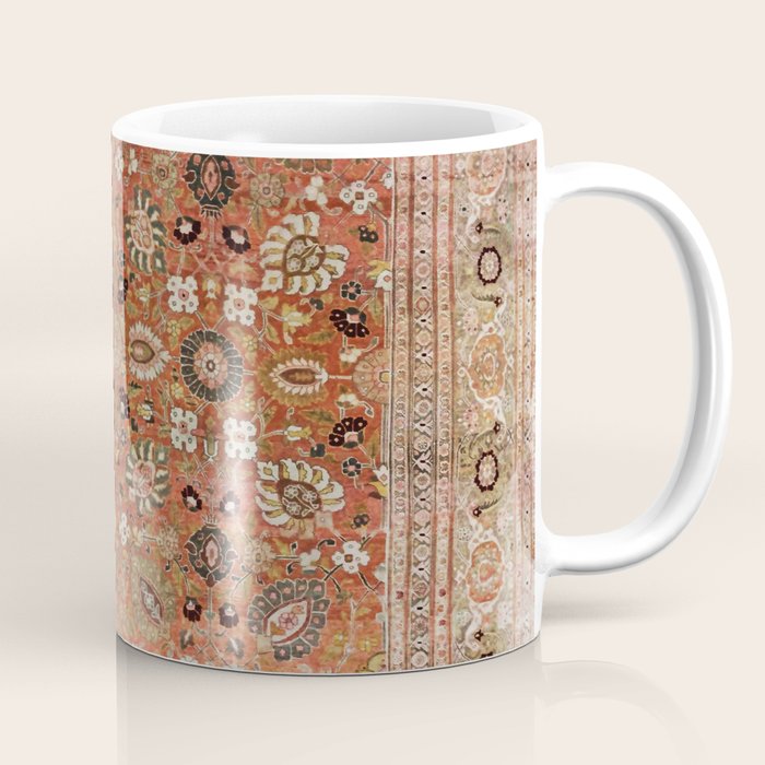 Antique Tabriz Persian Rug Print Coffee Mug Gallery Image 1