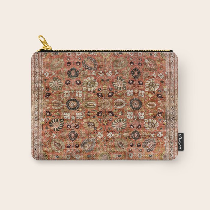 Antique Tabriz Persian Rug Print Carry All Pouch Gallery Image 1