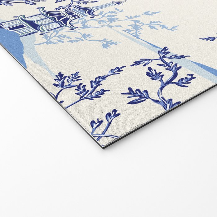 Chinoiserie Pagoda Pattern Welcome Mat Gallery Image 2