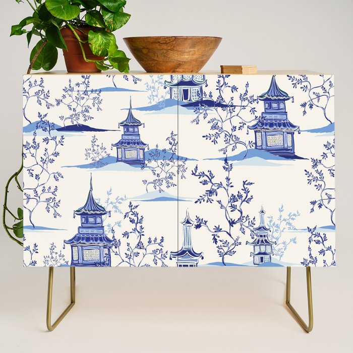 Chinoiserie Pagoda Pattern Credenza Gallery Image 1