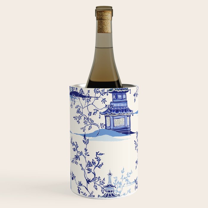 Chinoiserie Pagoda Pattern Wine Chiller Gallery Image 3