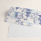 Chinoiserie Pagoda Pattern Wrapping Paper Gallery Image 2