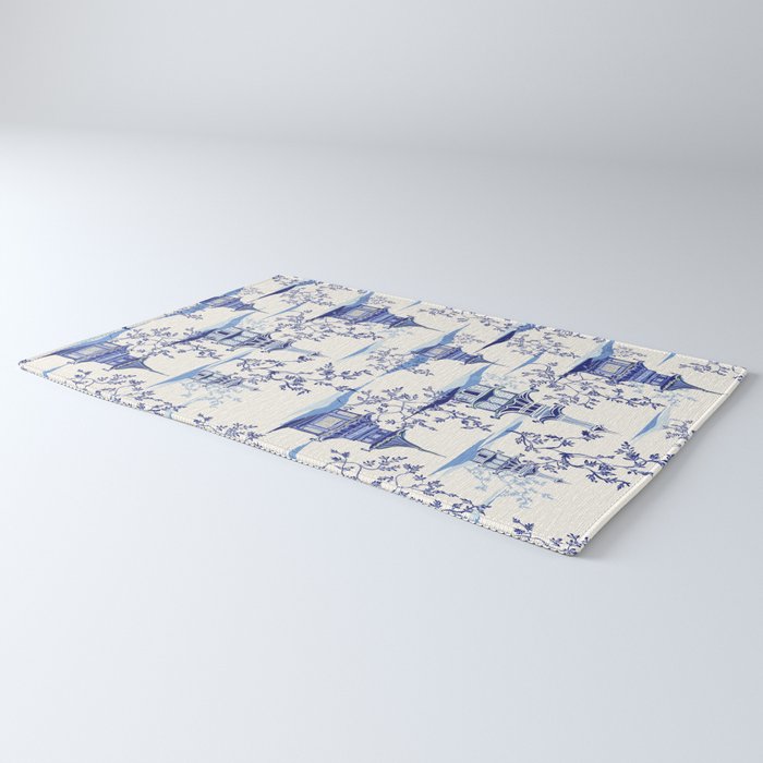 Chinoiserie Pagoda Pattern Rug Gallery Image 3