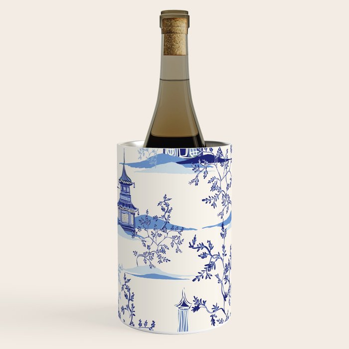 Chinoiserie Pagoda Pattern Wine Chiller Gallery Image 1