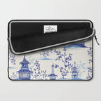 Chinoiserie Pagoda Pattern Laptop Sleeve Gallery Image 2