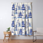 Chinoiserie Pagoda Pattern Window Curtain Gallery Image 5