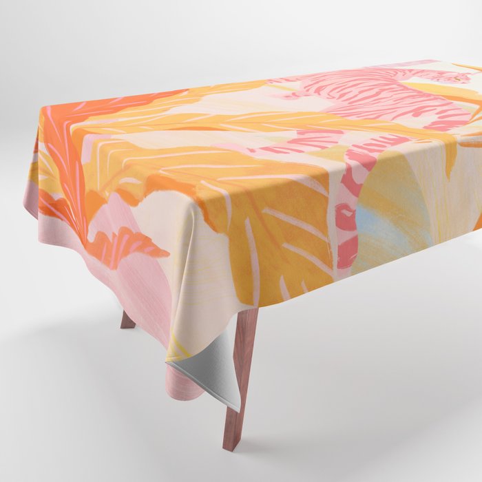 Pink Jungle Tablecloth Gallery Image 1