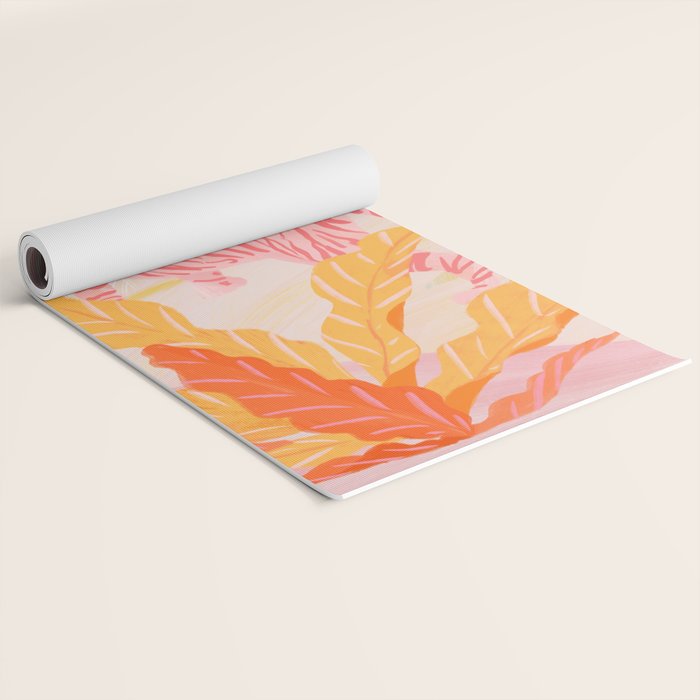 Pink Jungle Yoga Mat Gallery Image 2
