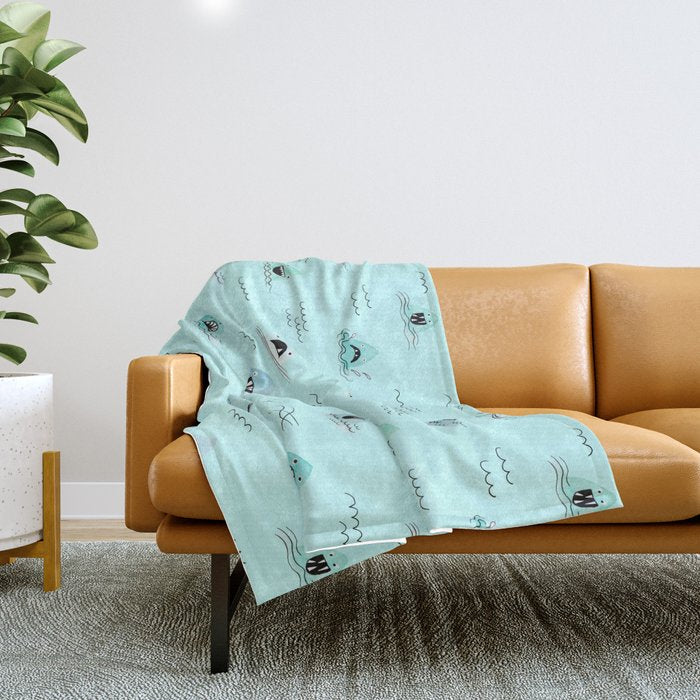 Sharkhead - Shark Pattern Throw Blanket Gallery Image 1