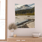 Marvelous Mount Hood at sunset Wall Tapestry Gallery Image 2
