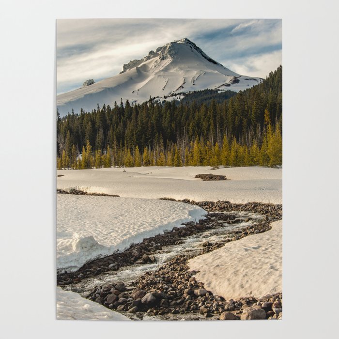 Marvelous Mount Hood at sunset Poster Gallery Image 1