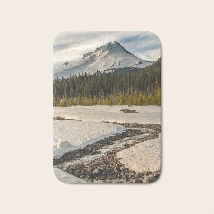 Marvelous Mount Hood at sunset Bath Mat Gallery Image 1
