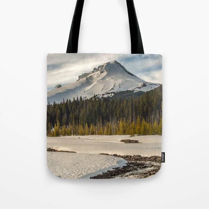 Marvelous Mount Hood at sunset Tote Bag Gallery Image 1