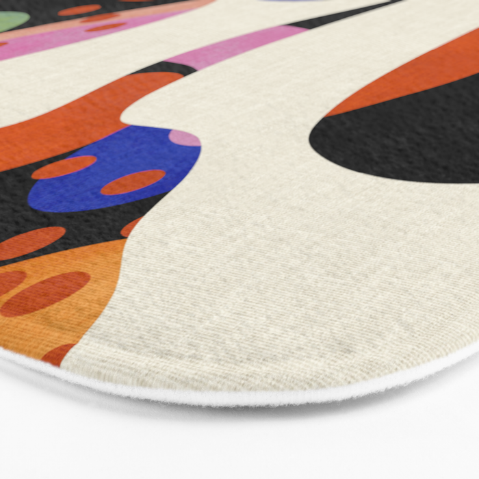 abstract whimsical flower minimal Bath Mat Gallery Image 3