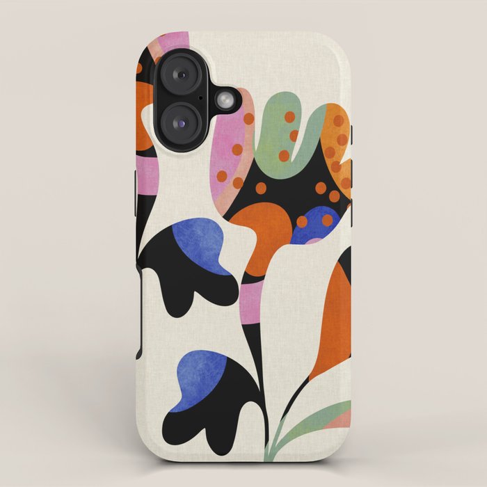 abstract whimsical flower minimal iPhone Case Gallery Image 1