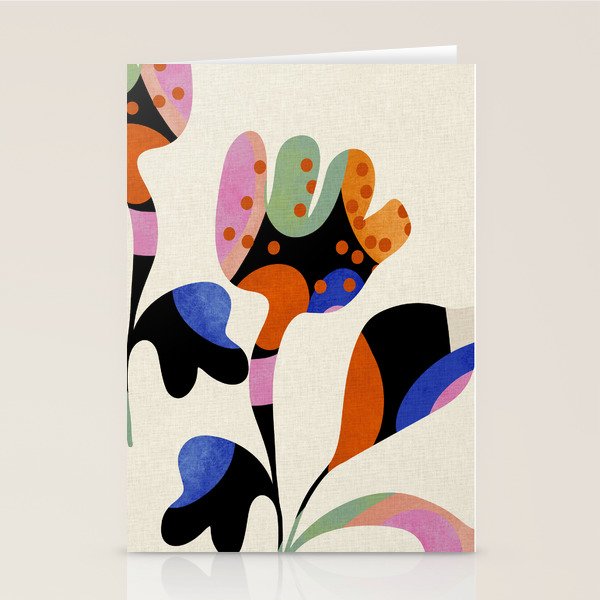 abstract whimsical flower minimal Stationery Card Gallery Image 2
