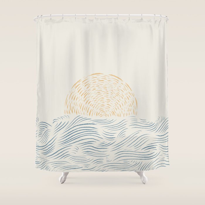 Line Abstraction landscape 001  Shower Curtain Gallery Image 1