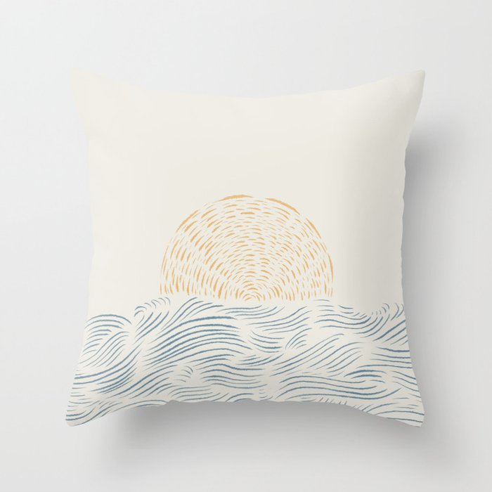 Line Abstraction landscape 001  Throw Pillow Gallery Image 6
