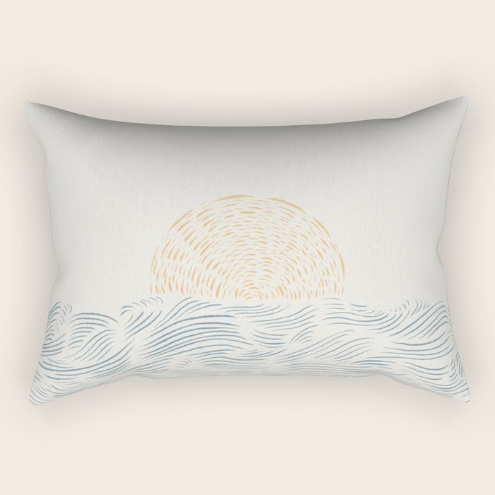 Line Abstraction landscape 001  Rectangular Pillow Gallery Image 1