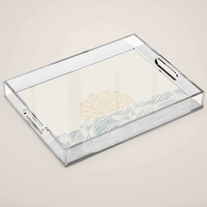 Line Abstraction landscape 001  Acrylic Tray Gallery Image 1