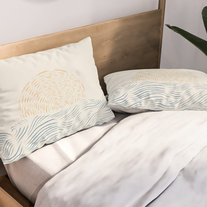 Line Abstraction landscape 001  Pillow Sham Gallery Image 2