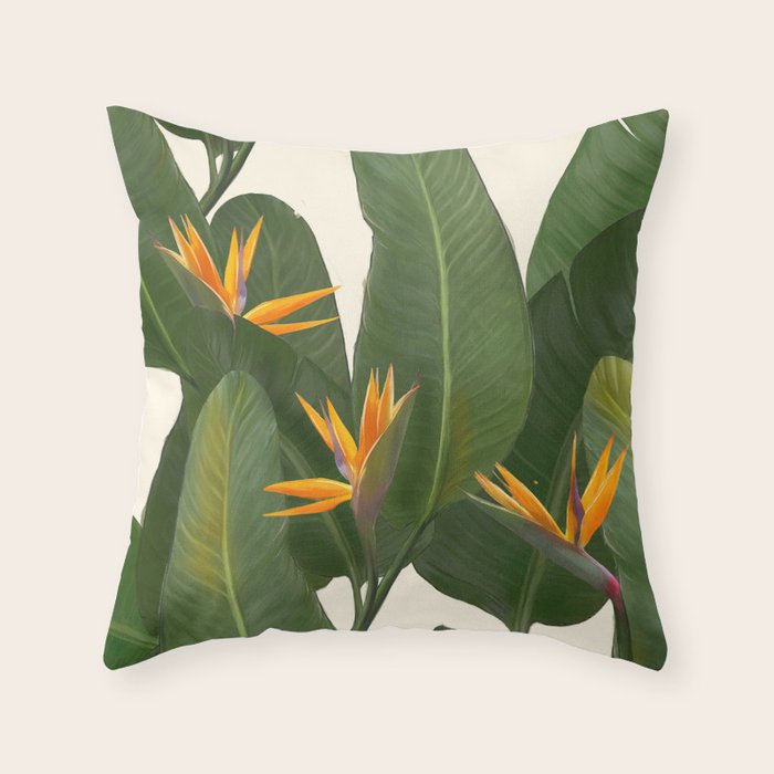 tropical floral Throw Pillow Gallery Image 6