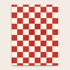 Checkerboard Mini Check Pattern in Retro Red and Cream Notebook Gallery Image 4